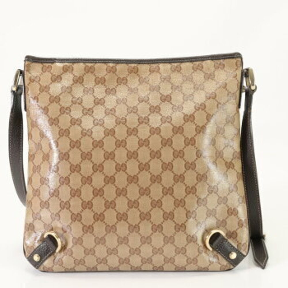 Gucci brown shoulder leather Abbey crossbody bag GG Crystal - Picture 6 of 14